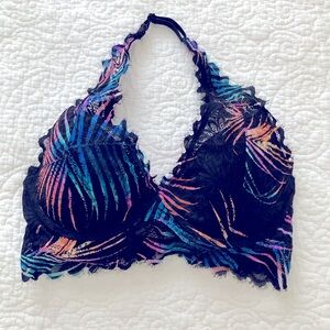Victoria’s Secret PINK Colorful Lace Halter Bralette-